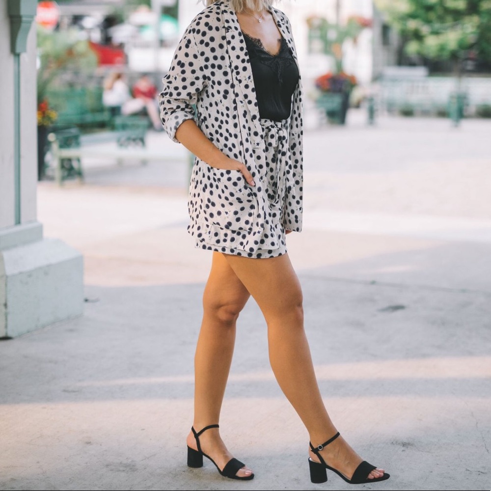 Chic Anna Clover for H&M Cream Polka Dot Blazer
